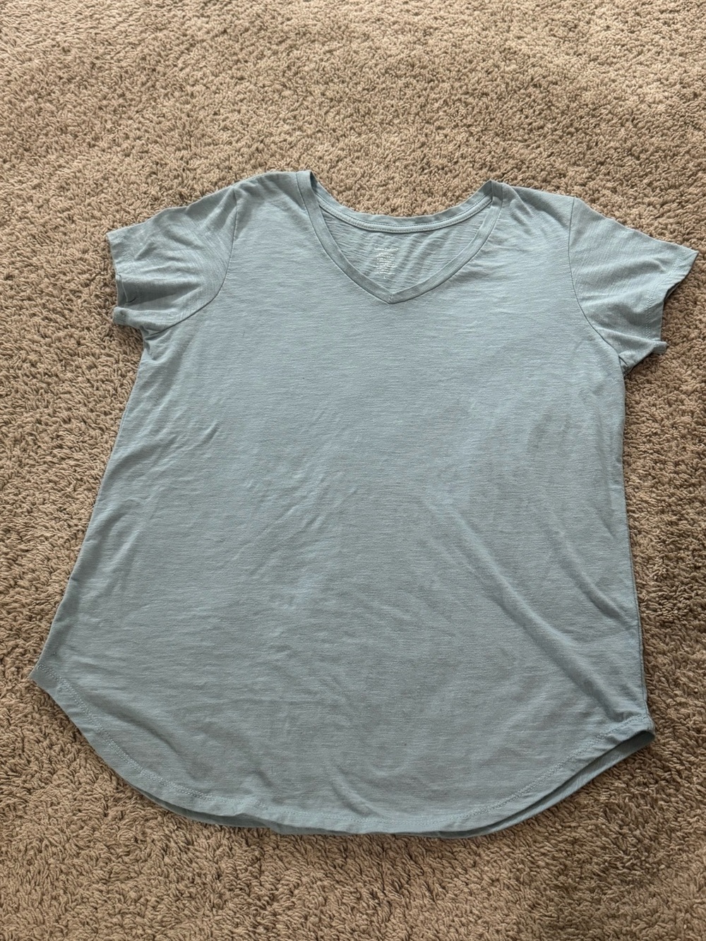 Light Blue V-Neck Women's Tee